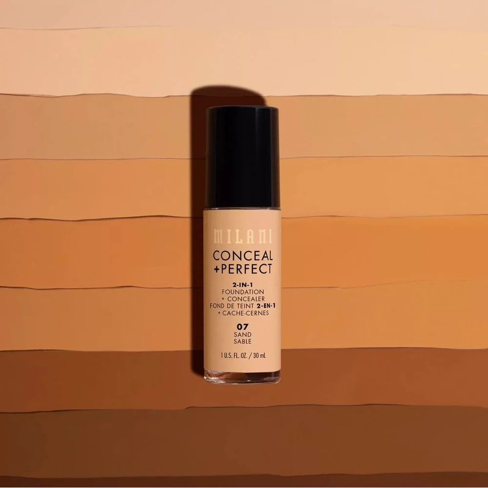 MILANI Conceal + Perfect 2-in-1 Foundation Concealer- Golden Tan, NEW